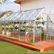 Palram Harmony 6 x 14 Silver Greenhouse with Clear Polycarbonate Glazing