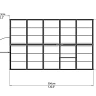 Palram Harmony 6x10 Plan Dimensions