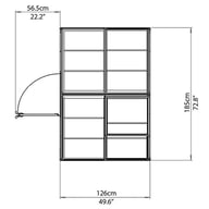 Palram Harmony 6x4 Plan Dimensions