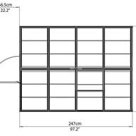 Palram Harmony 6x8 Plan Dimensions