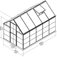 Palram Hybrid 6x10 Greenhouse Dimensions