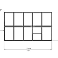 Palram Hybrid 6x10 Greenhouse Plan Dimensions