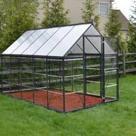 Palram Grey Hybrid 6x10 Polycarbonate Greenhouse in Grey