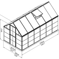 Palram Hybrid 6x12 Greenhouse Dimensions
