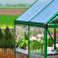 Palram Hybrid 6x4 Green Greenhouse Clear and Twin Wall Polycarbonate