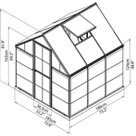 Palram Hybrid 6x6 Greenhouse Dimensions