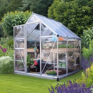Palram Canopia Hybrid 6x6 Silver Polycarbonate Greenhouse
