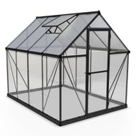 Palram Hybrid 6x8 Polycarbonate Greenhouse in Grey
