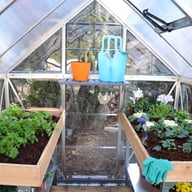 Palram Hybrid Silver Greenhouse Interior
