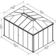 Palram - Canopia Ledro 4300 Gazebo Gardenroom Dimensions
