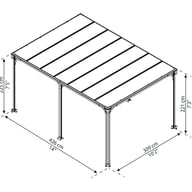 Palram - Canopia Milano 4300 Gazebo Dimensions