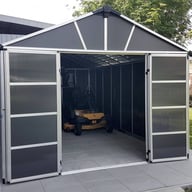 Palram Yukon 11x17 Plastic Shed Double Doors