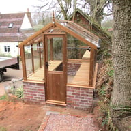 6x8 Swallow Kingfisher Dwarf Wall Wooden Greenhouse