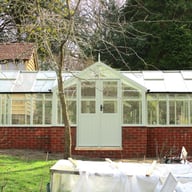 Swallow Swan 8x21 Wooden Greenhouse Painted Summer Green