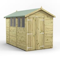 Power 10x6 Premium Apex Wooden Shed Optional Double Doors