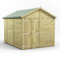 Power 10x8 Premium Apex Windowless Wooden Shed Double Doors