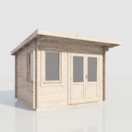 Power 12x10 Pent Log Cabin 28mm Door Right