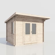 Power 12x10 Pent Log Cabin 28mm