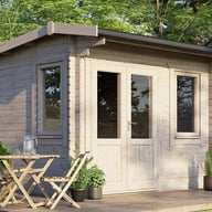 Power 12x12 28mm Apex Log Cabin Doors Left