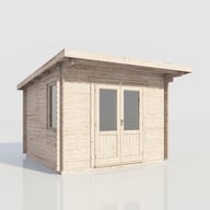 Power 12x12 Pent Log Cabin 28mm