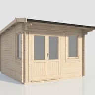 Power 12x14 28mm Apex Garden Building Left Doors
