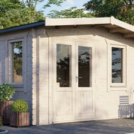 Power 12x14 Chalet Garden Building 28mm Door Left