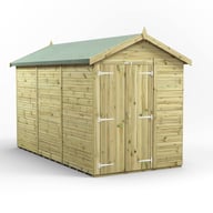 Power 12x6 Premium Apex Windowless Wooden Shed Double Doors