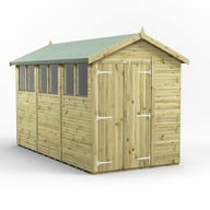Power 12x6 Premium Apex Wooden Shed Optional Double Doors