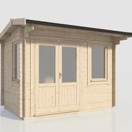 Power 12x8 28mm Apex Garden Building Left Doors