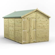 Power 12x8 Premium Apex Windowless Wooden Shed Double Doors