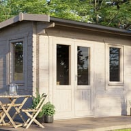 Power 14x12 28mm Apex Log Cabin Doors Left