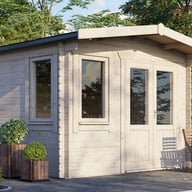 Power 14x12 Chalet Garden Building 28mm Door Right