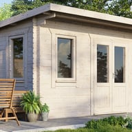 Power 14x12 Pent Garden Building 28mm Door Right