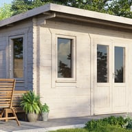Power 14x14 Pent Garden Building 28mm Door Right