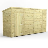 Power 14x4 Premium Pent Windowless Wooden Shed
