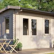Power 14x8 28mm Apex Log Cabin Doors Left