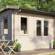 Power 14x8 28mm Apex Log Cabin Doors Right