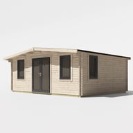Power 16x20 Chalet Log Cabin Door Centre