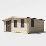 Power Chalet 16x20 Log Cabin Door Left