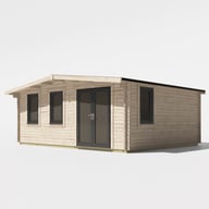 Power 16x20 Chalet Log Cabin Door Right