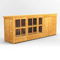 Power 16x4 Pent Potting Shed 6ft Combi