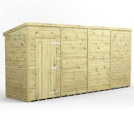 Power 16x4 Premium Pent Windowless Wooden Shed