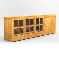Power 18x4 Pent Potting Shed 6ft Combi