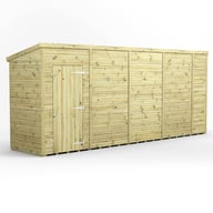 Power 18x4 Premium Pent Windowless Wooden Shed