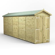 Power 20x4 Premium Apex Windowless Wooden Shed Double Doors