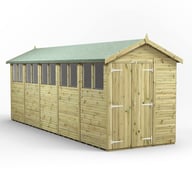 Power 20x6 Premium Apex Wooden Shed Optional Double Doors