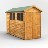 Power 10x4 Overlap Apex Wooden Shed Double Door