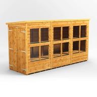 Power 12x4 Pent Potting Shed Double Door