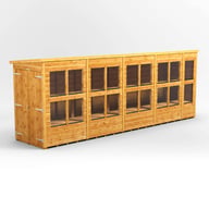 Power 18x4 Pent Potting Shed Double Door