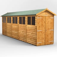 Power 20x4 Overlap Apex Wooden Shed Double Door